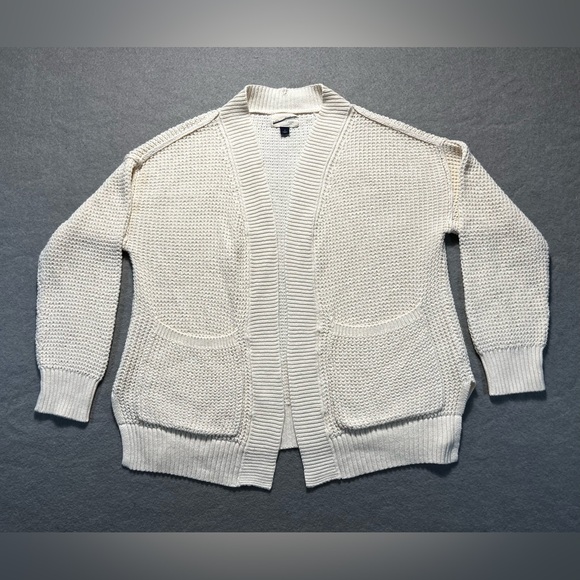 Universal Thread Women’s Small Ivory Knit Open Front Cardigan Cotton - Picture 1 of 6